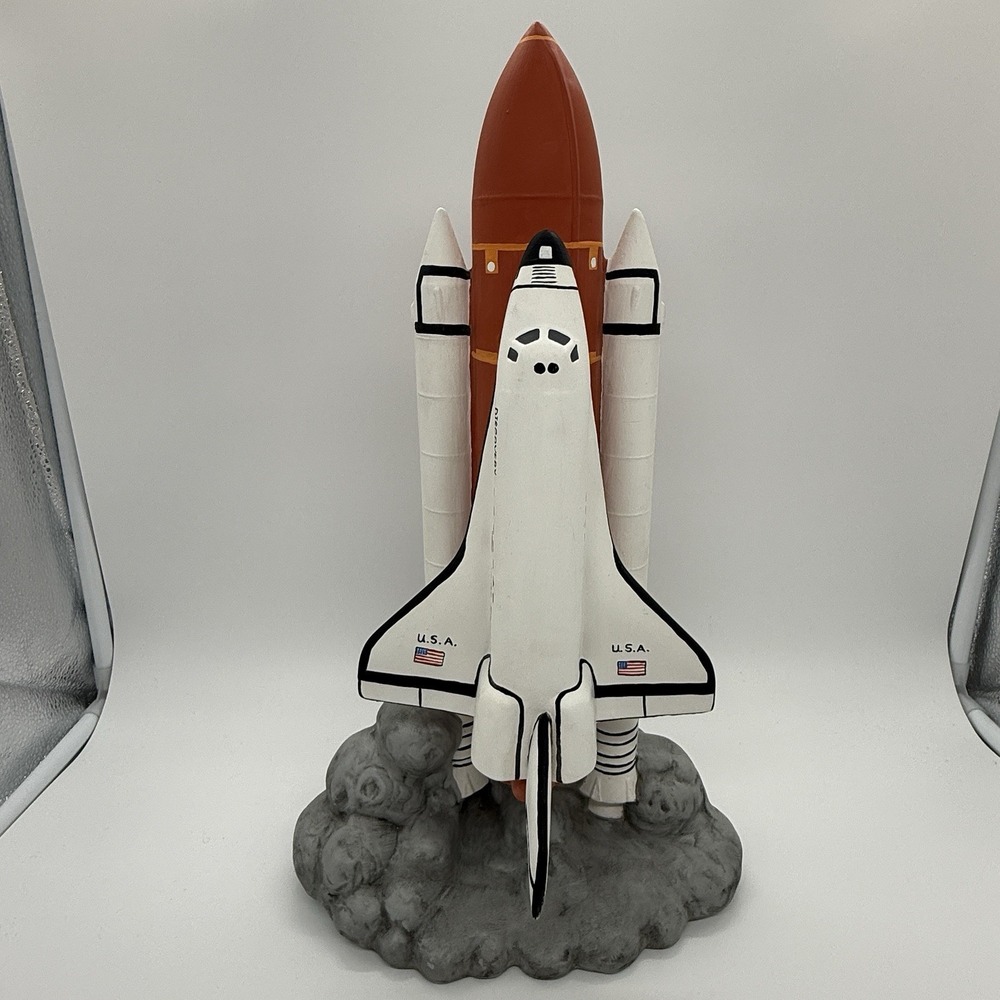 VTG NASA‎ Space Shuttle Discovery Launch Statue Sculpture Glens View 16" USA